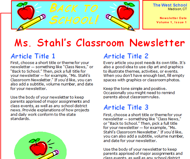 school newspaper template