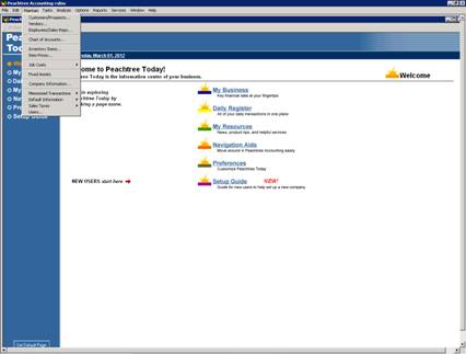 How To Create Chart Of Accounts In Peachtree