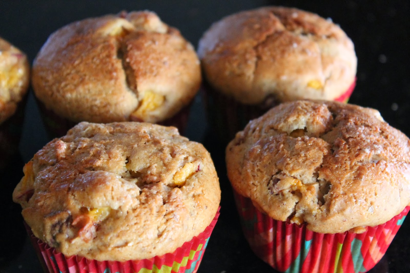 Sumee's Culinary Bites Spiced Peach Muffins (Eggless)