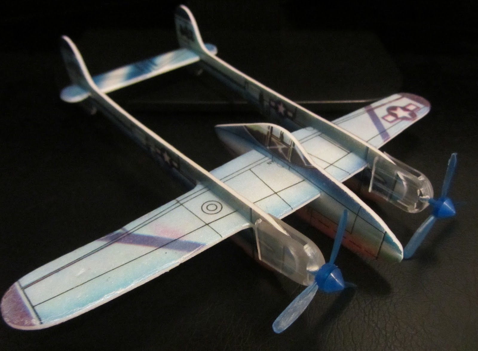 The Styrofoam Glider Squadron Power Prop Flying Gliders 7 Lockheed P38J Lightning (3 of 3)