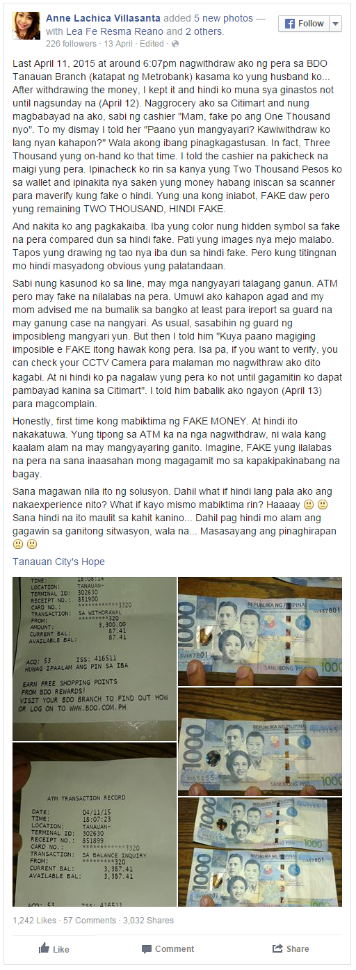 Beware of ATM Machine Issuing - Dispensing Fake Money on Citizens 