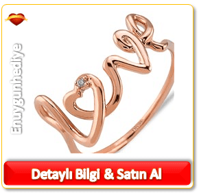 Pırlanta LOVE Yüzük Sevgiliye Romantik Hediyeler