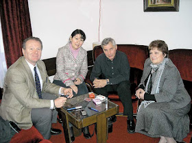 Mr. Kampffmeyer with Gordana Kovačević-Milanovic, Stojanka Alekić and Milan Čobanov from Central Council of Serbs in Germany