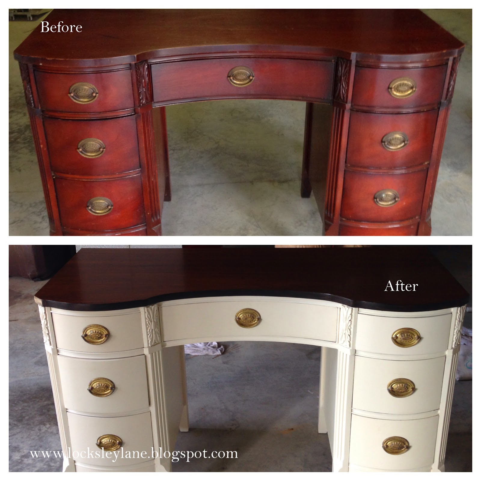 locksley lane french country desk makeover painting and finishing