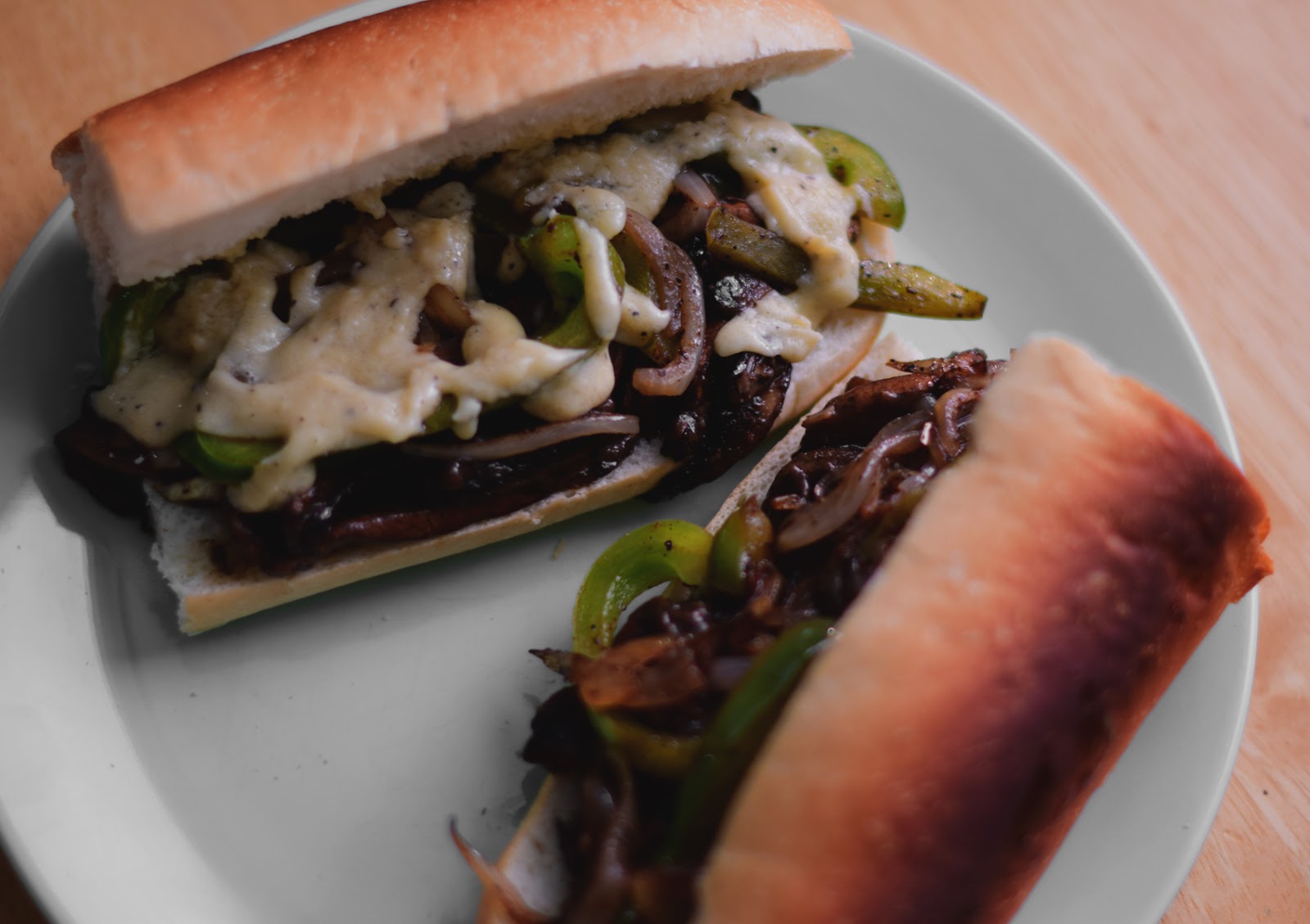 Vegan portobello Philly cheesesteak the hardcore herbivore.