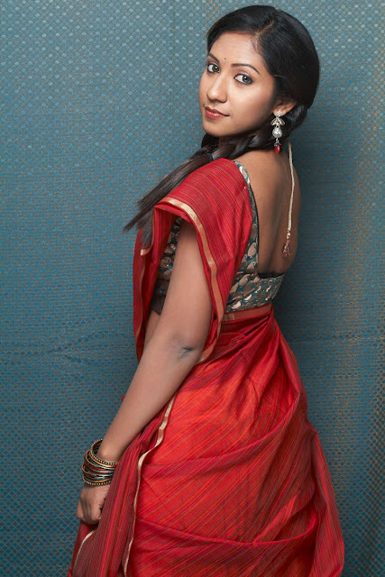 Asha-Cute-Saree-and-Half-Saree-Photoshoot