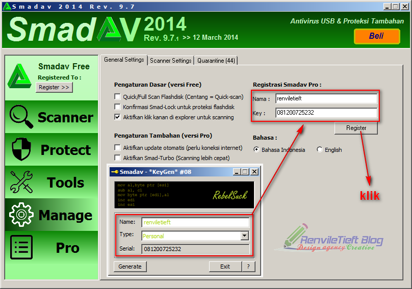 Smadav Pro Rev Full Free Serial Number Key Terbaru Update Mei antivirus smadav dan crack