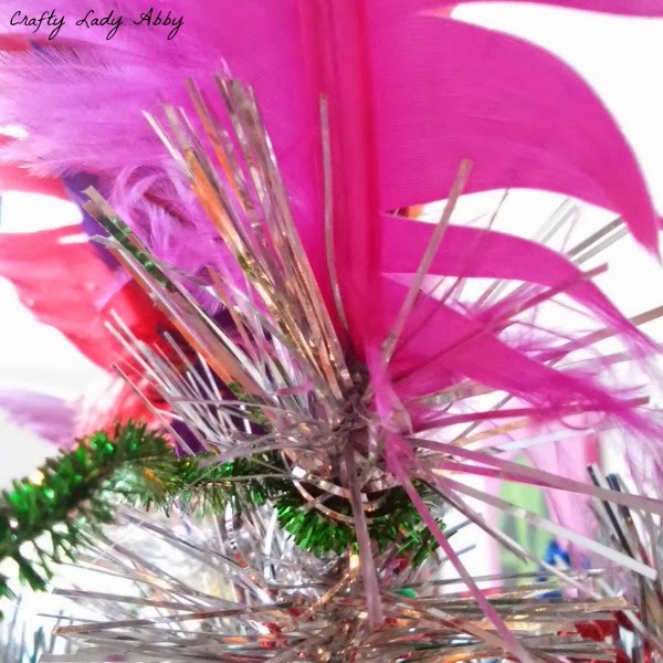 HOLIDAY DIY Rainbow Feather Tree Topper