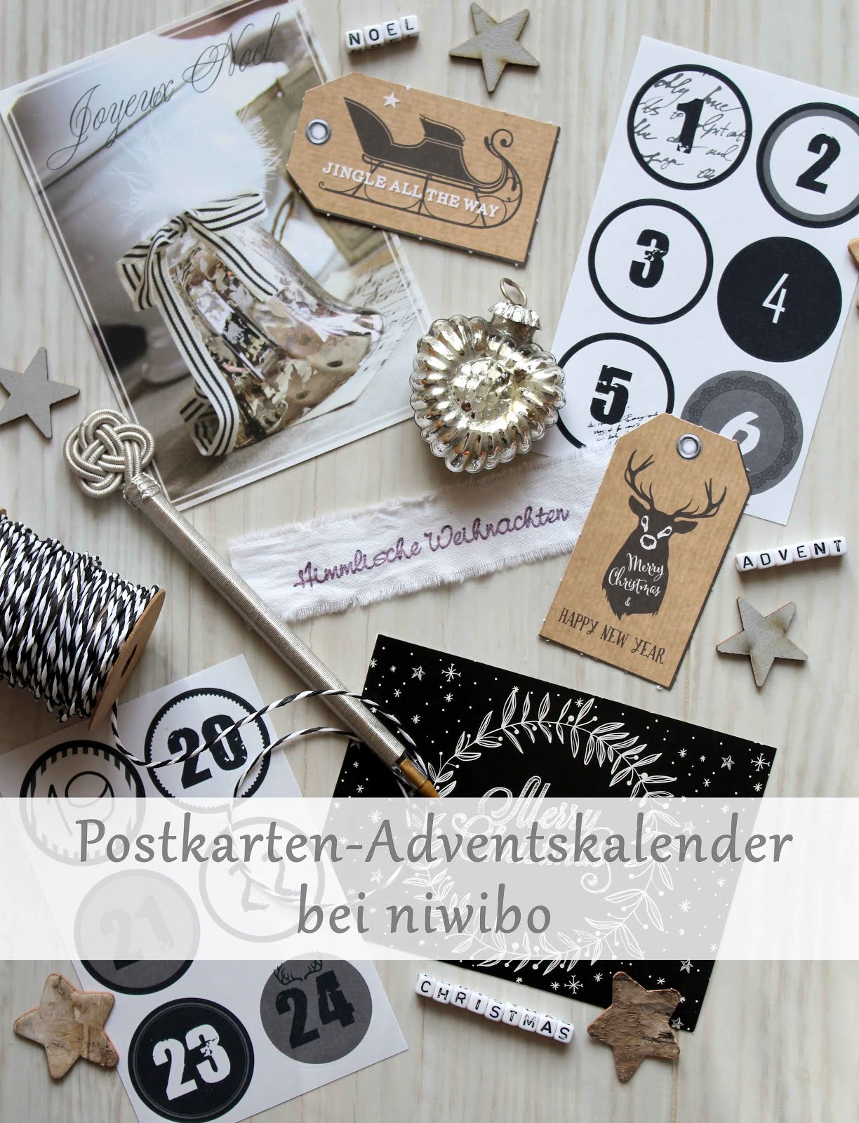 Postkarten Adventskalender bei niwibo