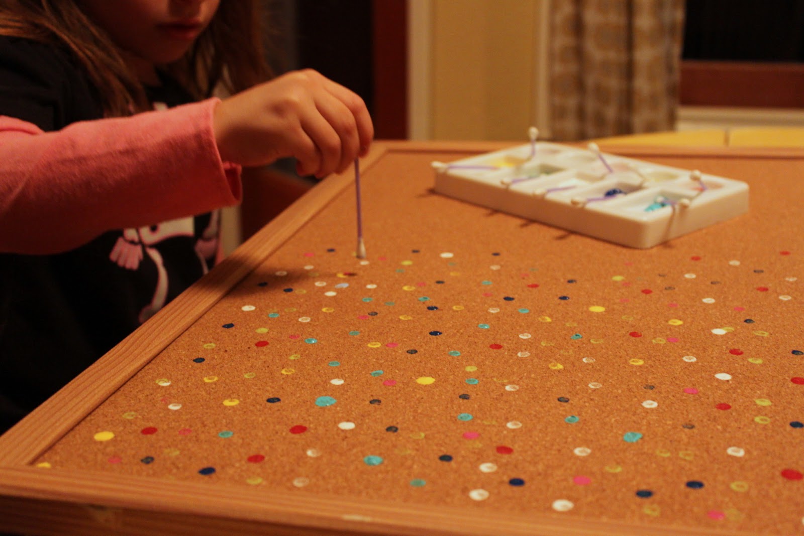 Green Owl Art Confetti Cork Board