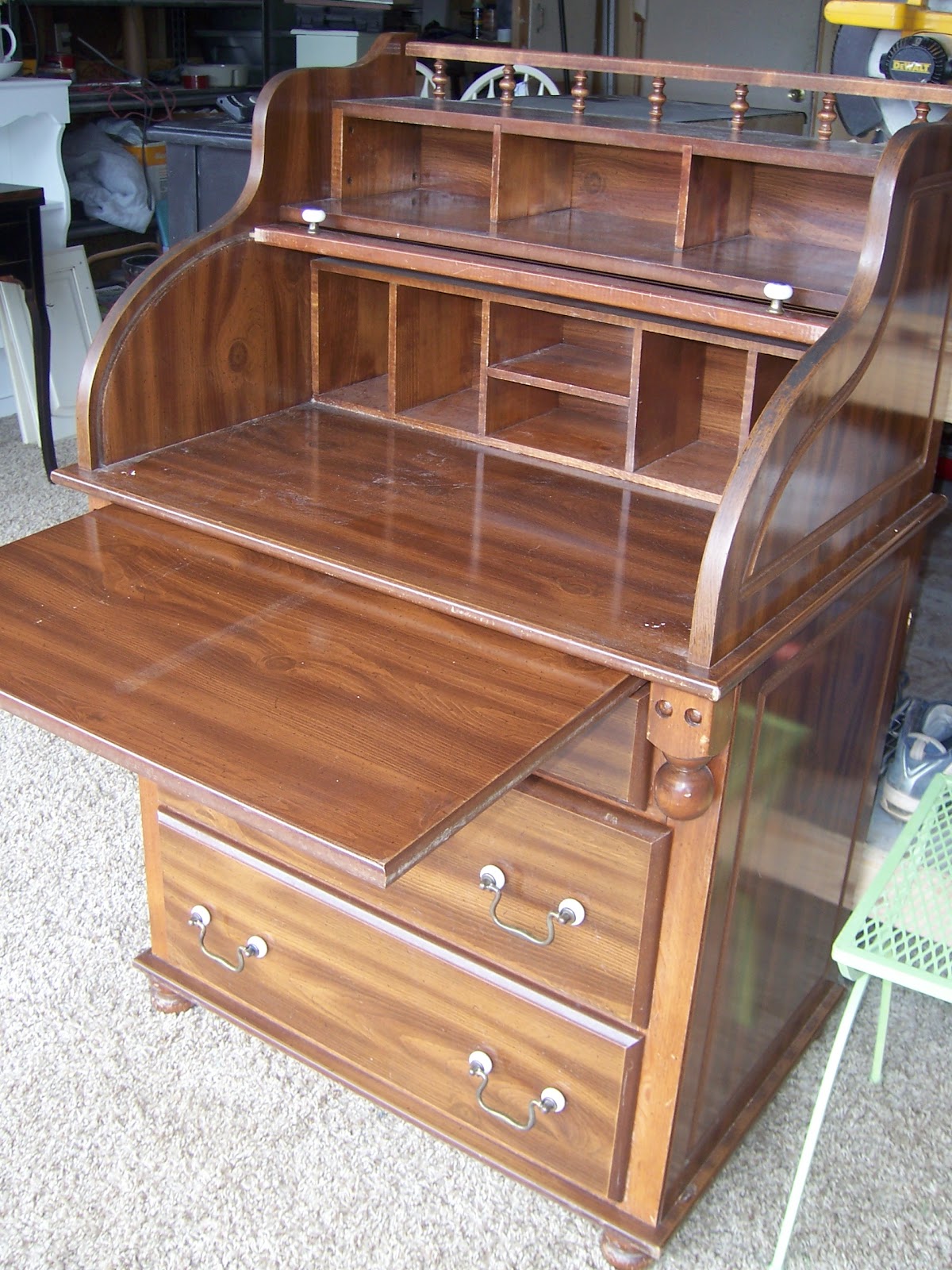 DailyBeastcottagecharmcreations Adorable roll top desk/dresser combo