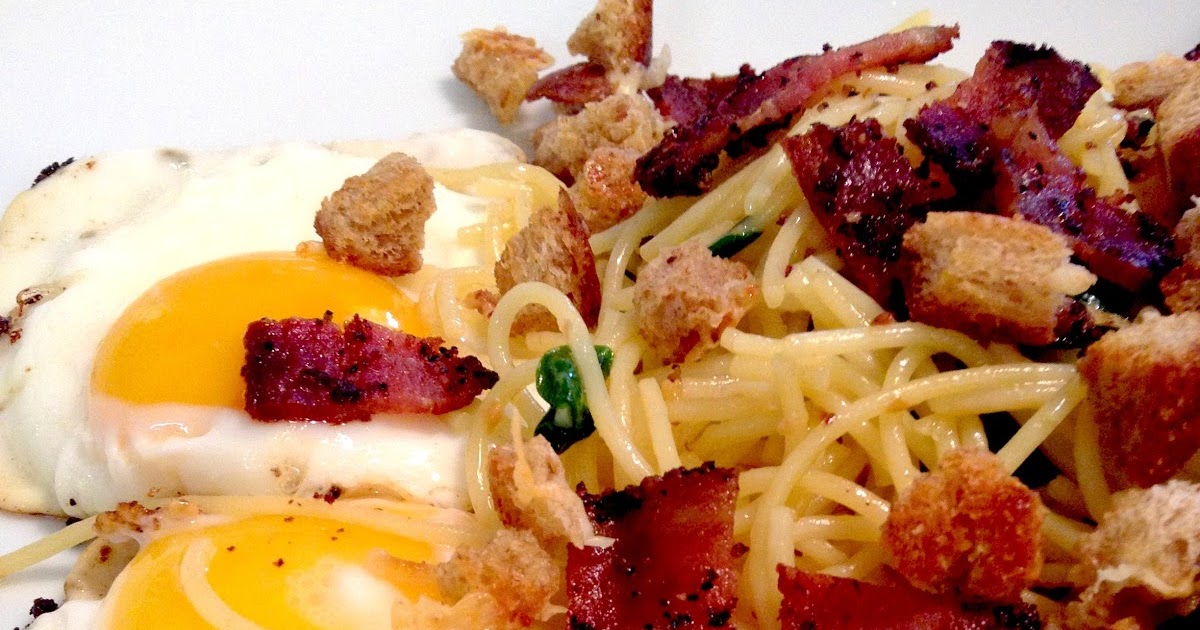 Inspired Whims Bacon & Egg Spaghetti