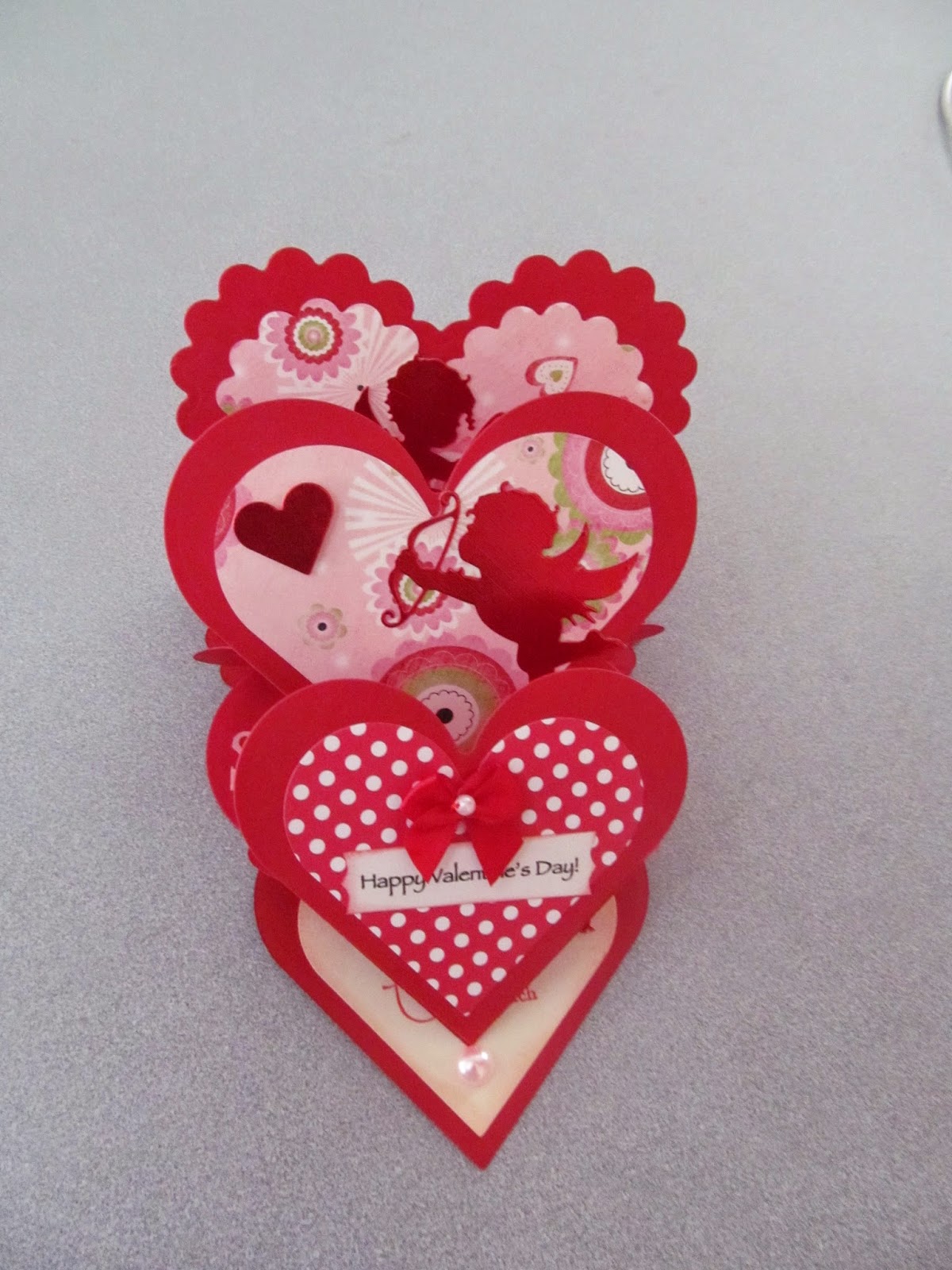 Creative Corner Studio Triple Heart Easel Card