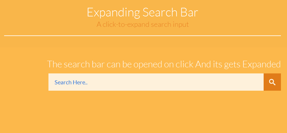 search bar for website