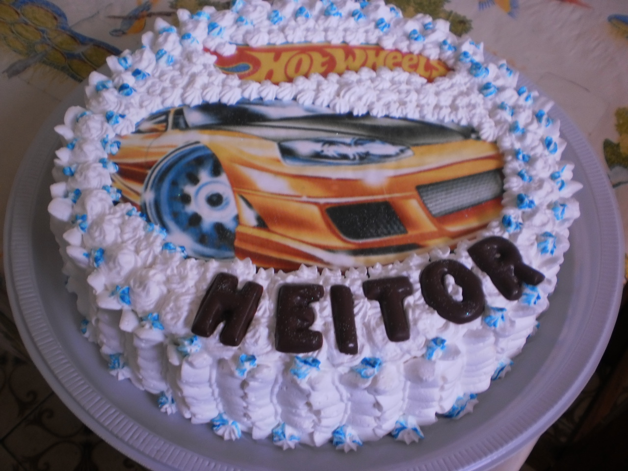 Saia de Bolo Hot Wheels - Fazendo a Nossa Festa