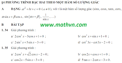 De cuong Toan 11, hoc ki 1, nam hoc 2011-2012, de cuong on tap lop 11