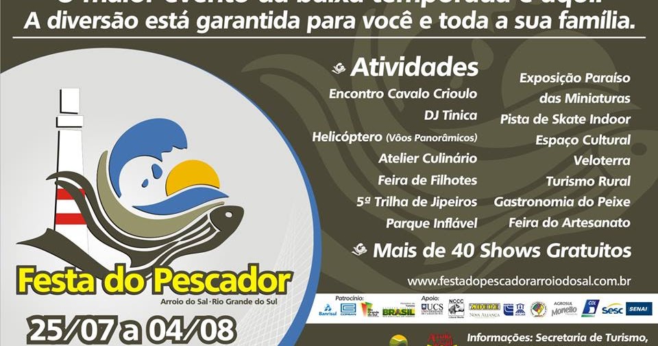 Direção Imóveis: FESTA DO PESCADOR EM ARROIO DO SAL