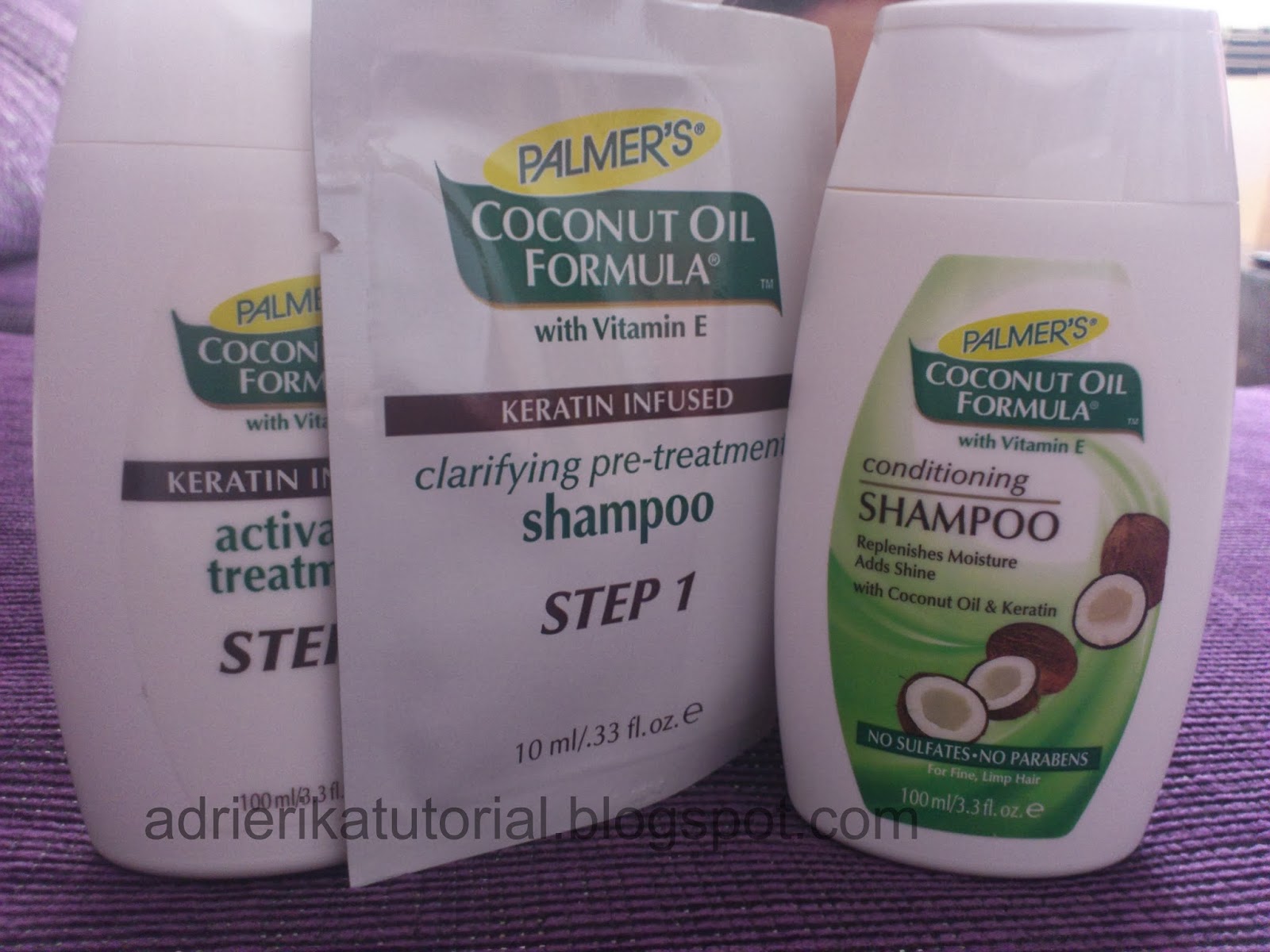 Adrierika Tutorial Review Brazilian Keratin System Coconut Oil Palmer