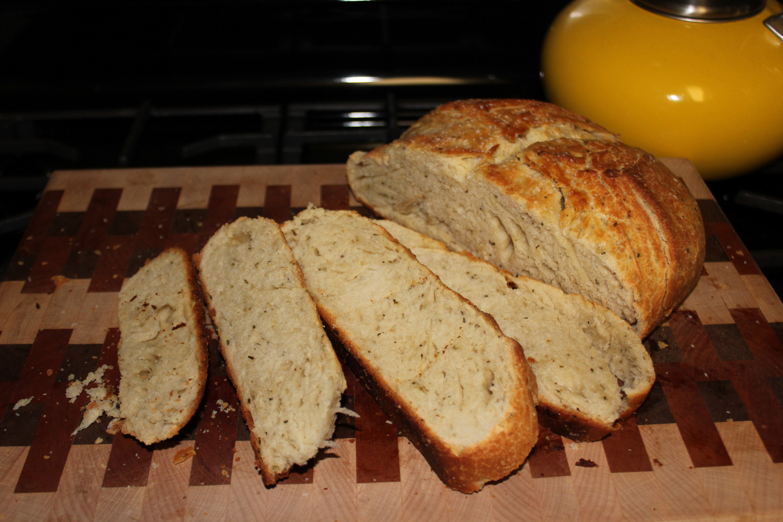 Matt and Erin's Dutch Oven Experiments Dutch Oven Garlic Herb Bread
