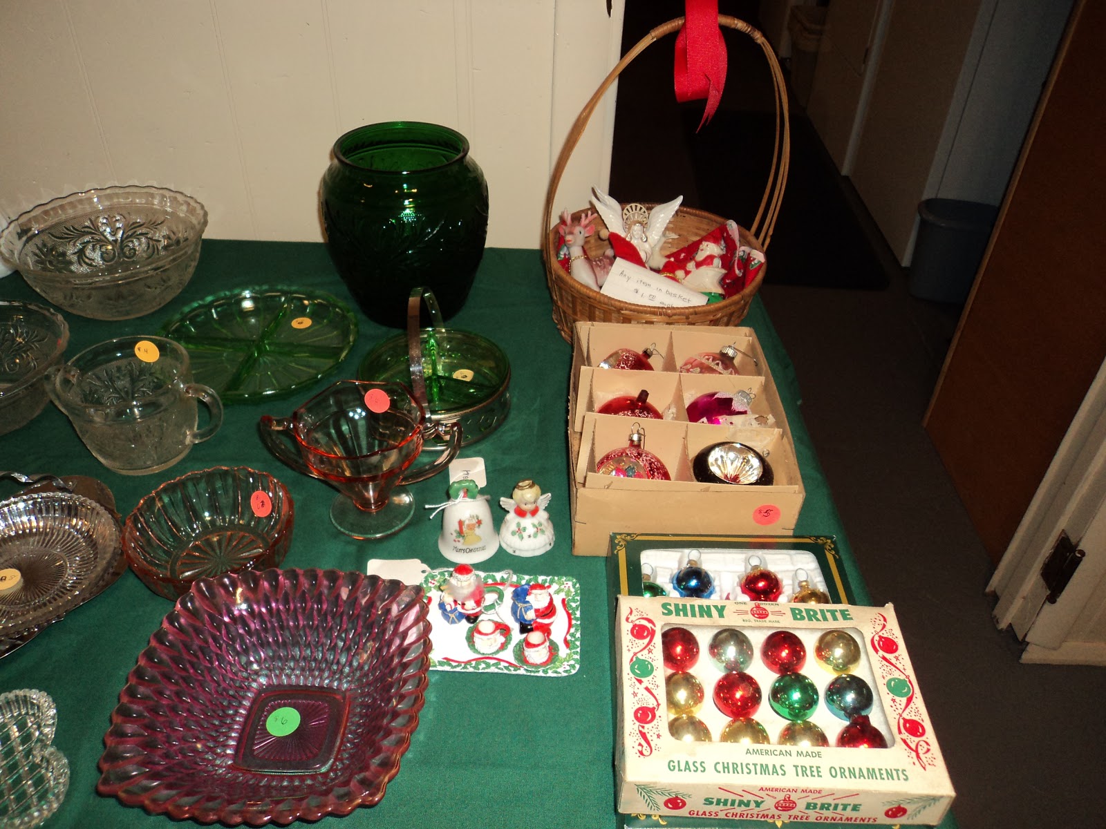Beacon Flea Market: Vendor pics - Vintage Christmas Decor! Milk Glass!