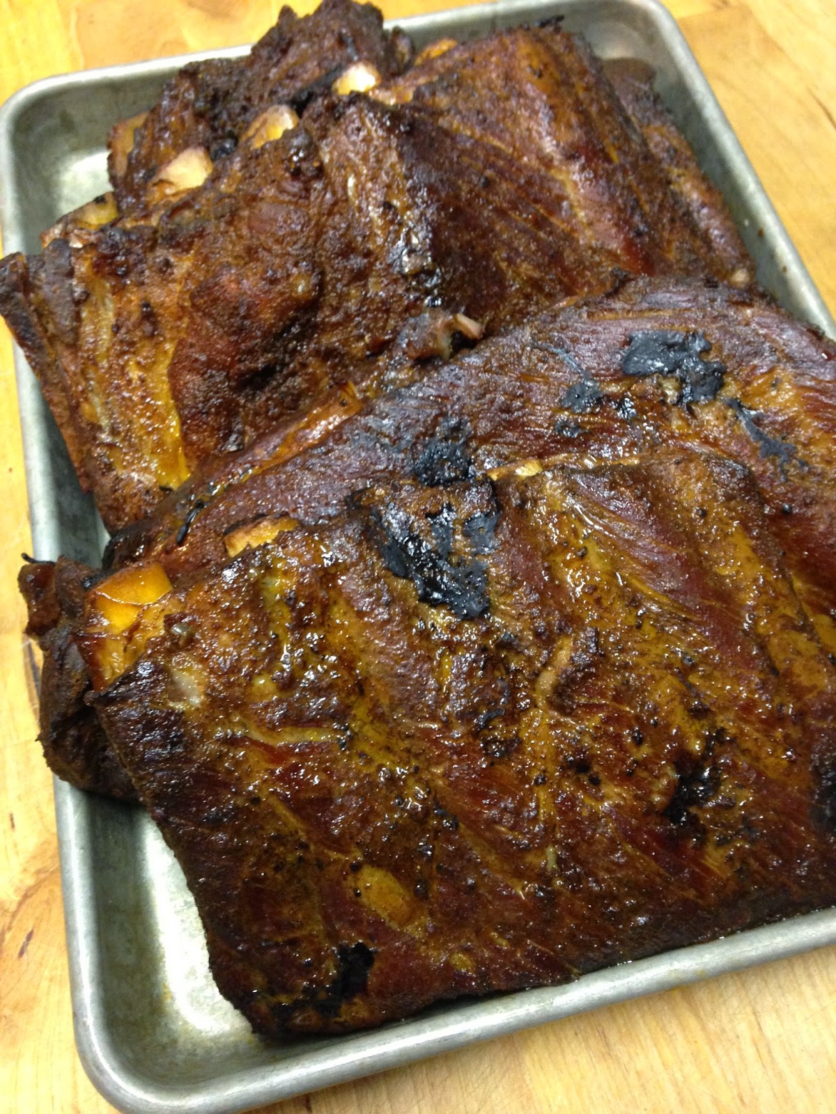 Tracy Cooks in Austin Smoked (BBQ) Pork Ribs in my Masterbuilt