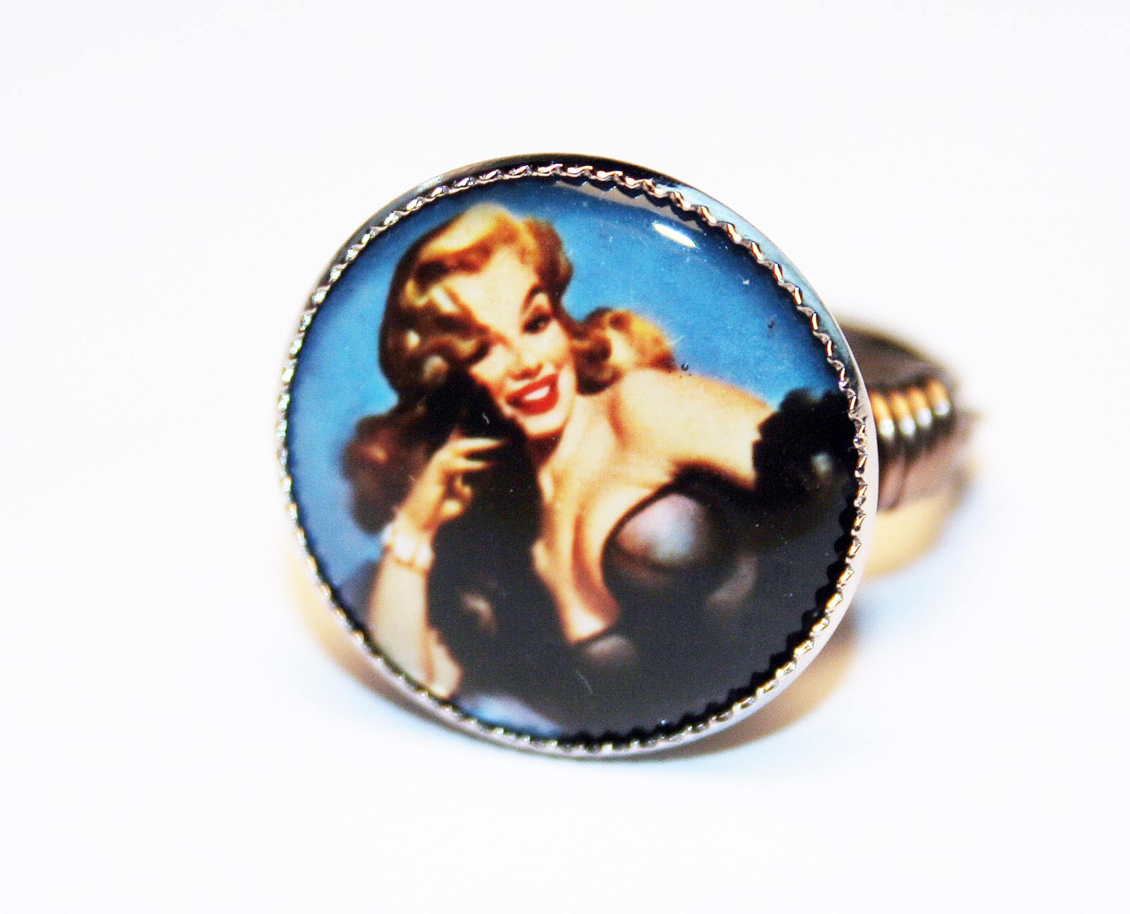 The Art of Vintage Jewelry and Design PinUp Girl Rings
