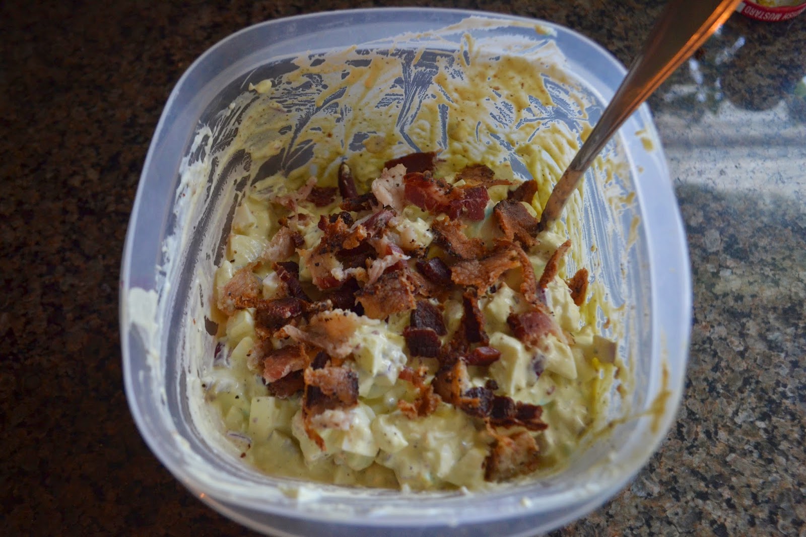 Thrifty Artsy Girl Egg Salad with Bacon and Horseradish