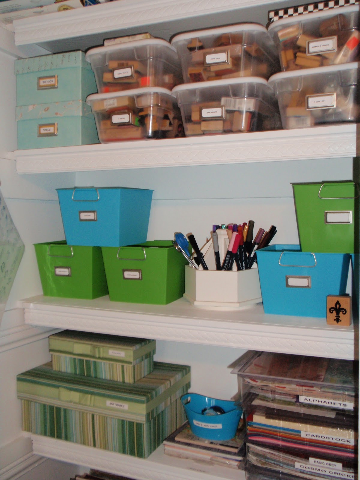 My Great Challenge Craft closet How I organize scrapbooking supplies