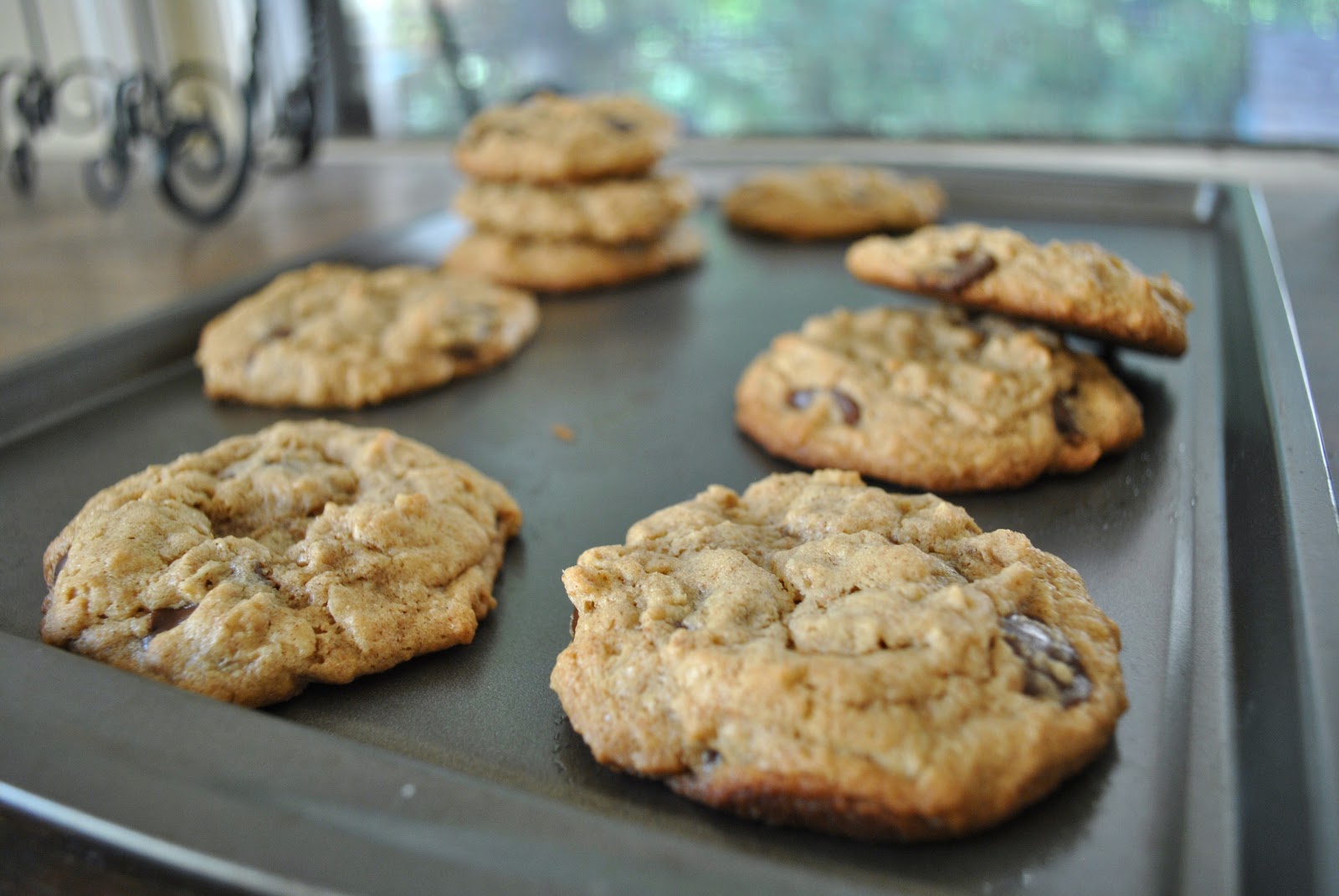 Kristin in Her Kitchen Almond Butter Dark Chocolate Chip Cookies (with