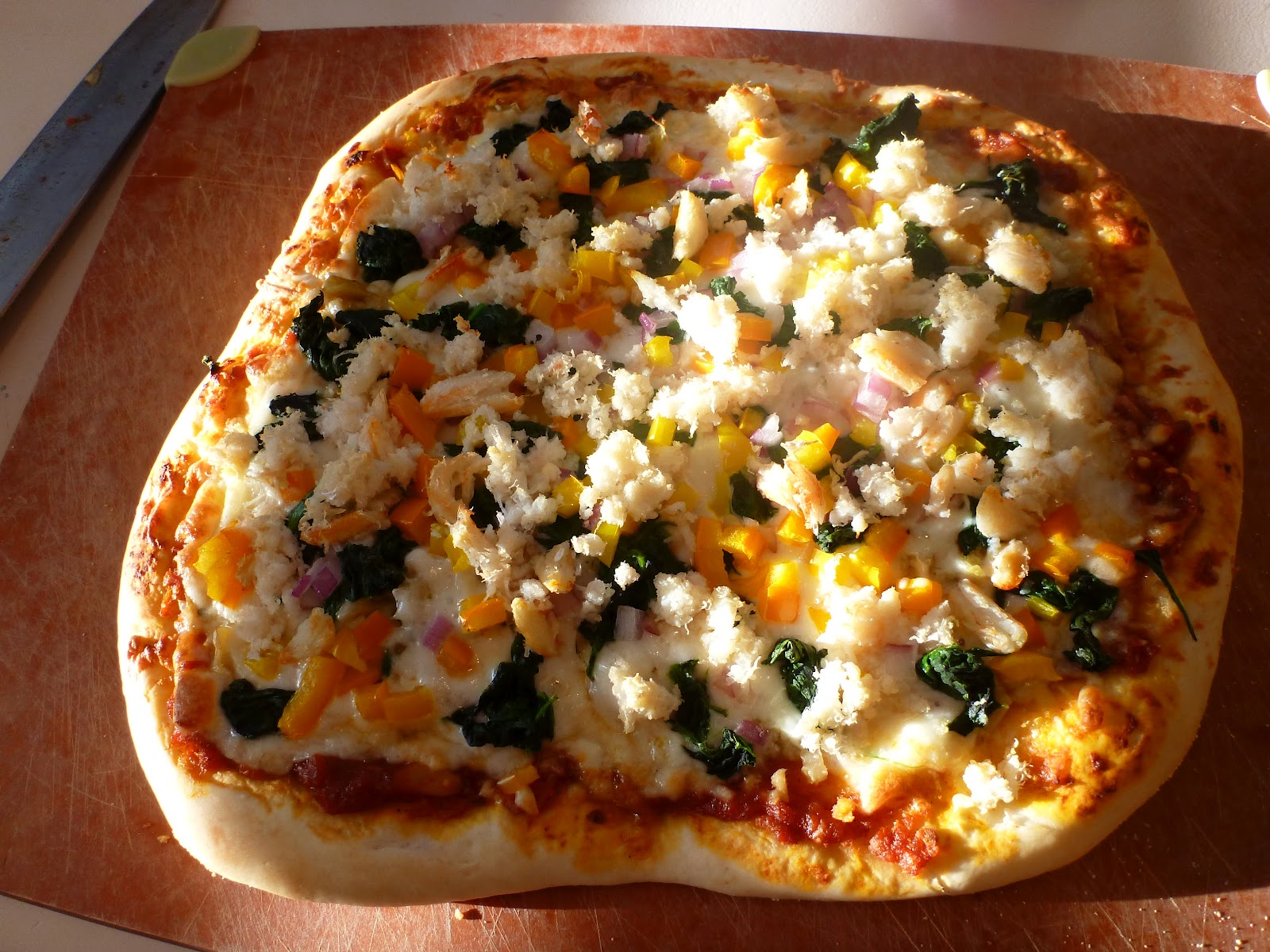 The Tasty Life Artichoke and Crab Pizza