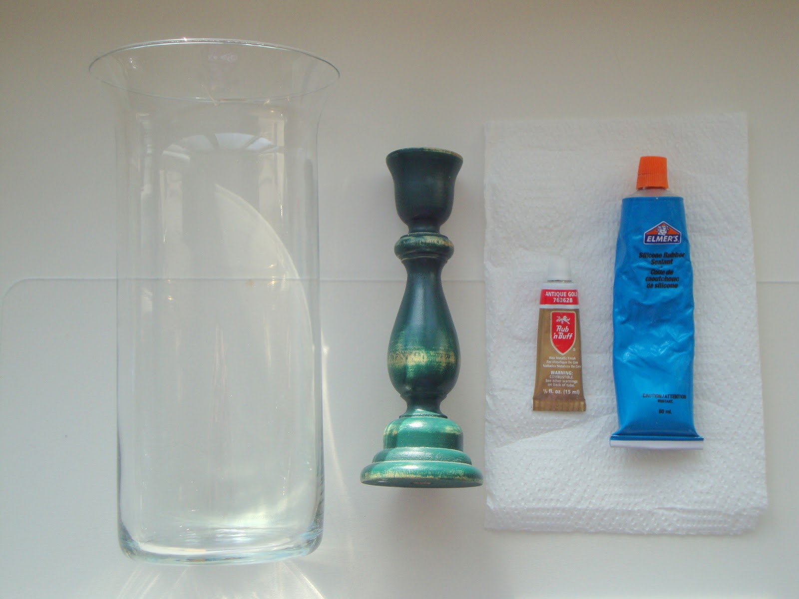 Honey Sweet Home A DIY Hurricane Vase Get's Dressed Up With Rub n Buff