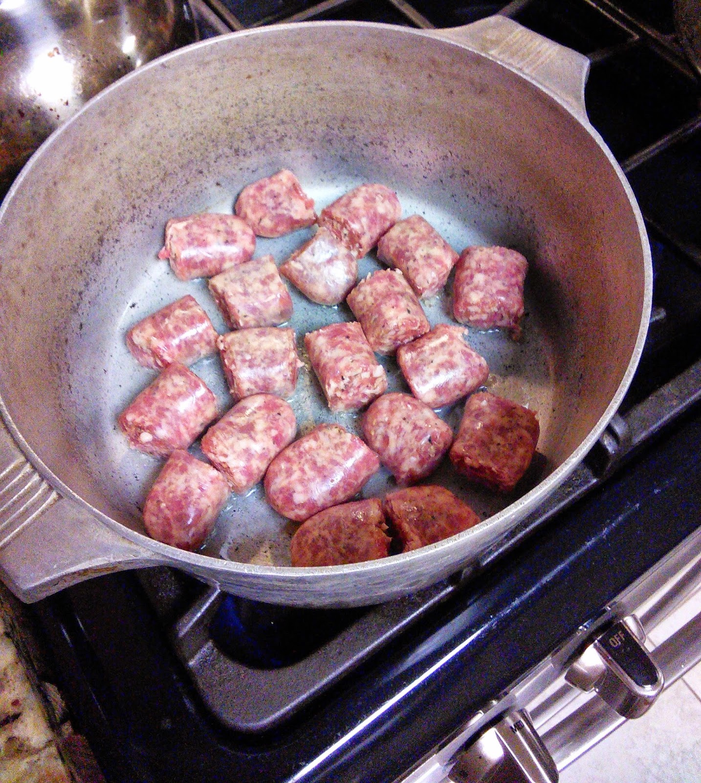 Hot Southern Mess Italian Sausage Gravy with Rigatoni