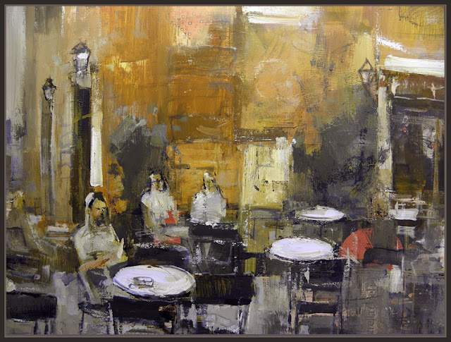 ROMA-CALLES-HISTORIA-PERSONAS-RESTAURANTE-PINTURA-CUADROS-PINTOR-ERNEST DESCALS