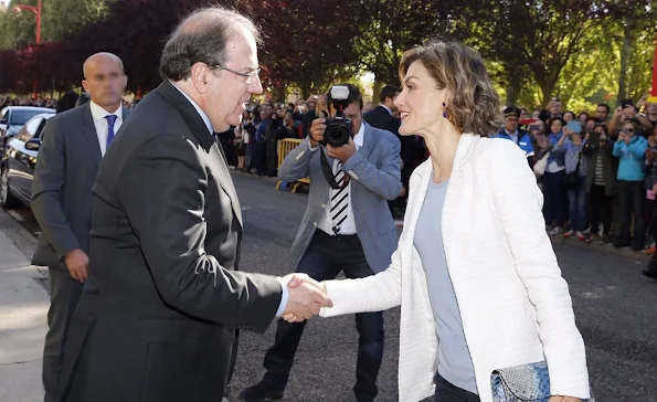 Queen Letizia of Spain attended the opening of the 2015/2016 school year at the college of education and primary school Margues de Santillana