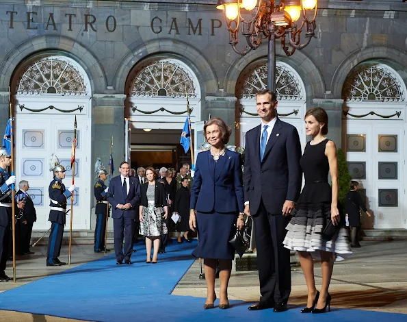 King Felipe VI of Spain, Princess Letizia of Spain and Queen Sofia of Spain attend the Princess of Asturias awards ceremony 