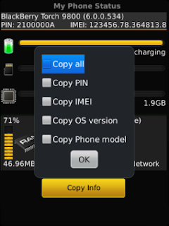 My Phone Status Premium v1.2 for BlackBerry My Phone Status Premium v1.2 for BlackBerry