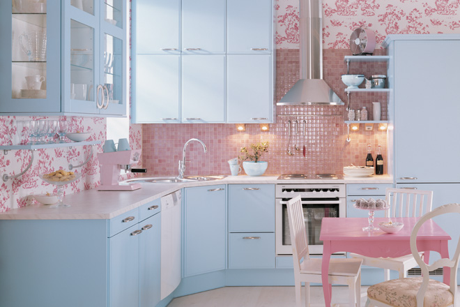 decoracao cozinha fofa:Cozinha fofa e romântica em rosa e azul decoracao cozinha fofa:Cozinha fofa e romântica em rosa e azul