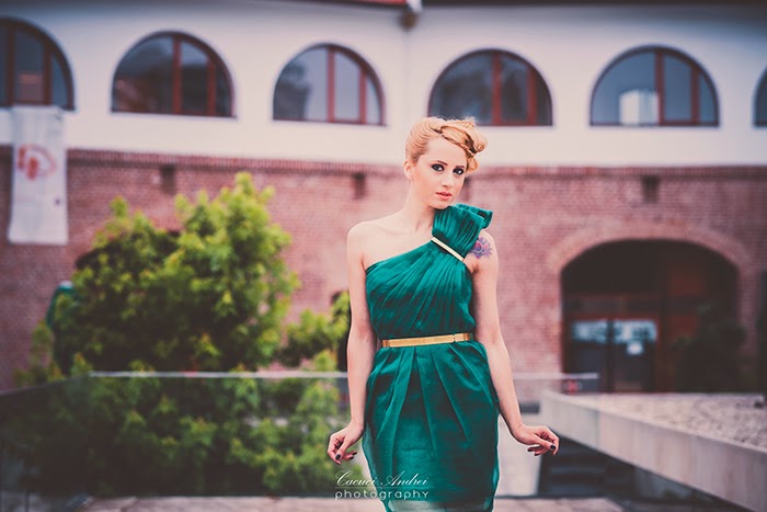 Fashion Fridays Md Burnette green silk dress