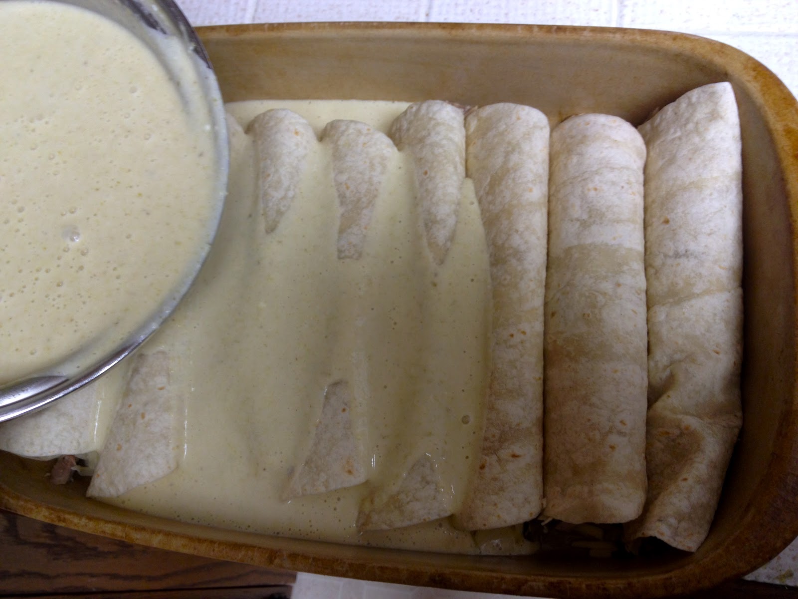 Turkey Enchiladas with Homemade White Sauce