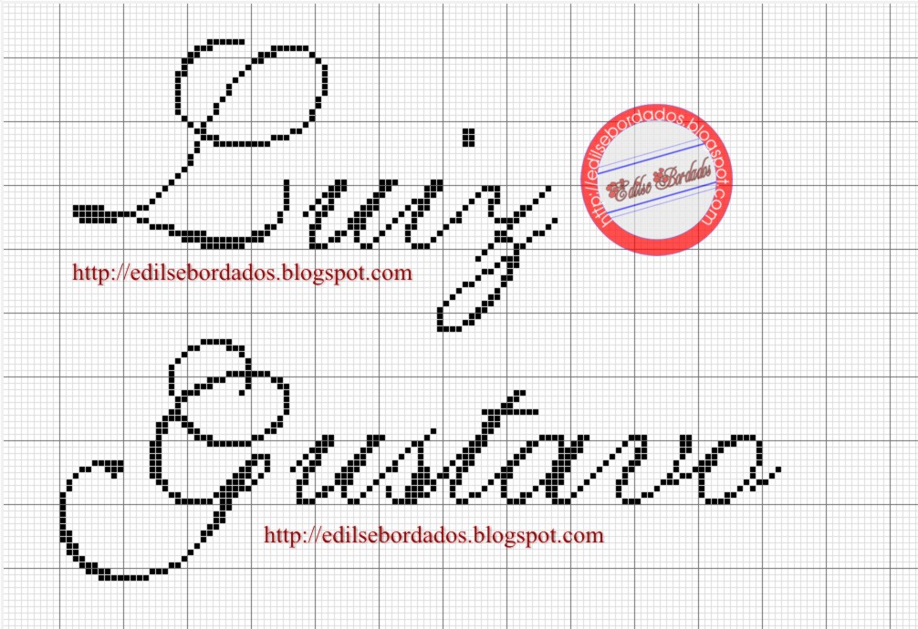 Luiz+Gustavo+1.JPG (1006×690) | Nomes em ponto cruz, Ponto cruz