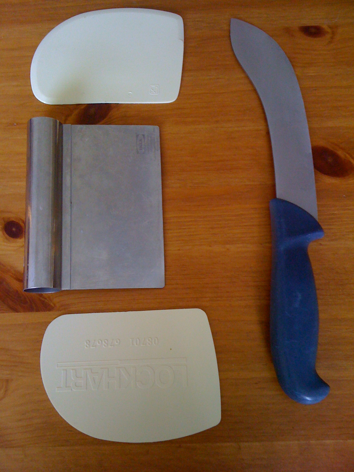 . No bread is an island Dough scraper/cutters and spatulas and their