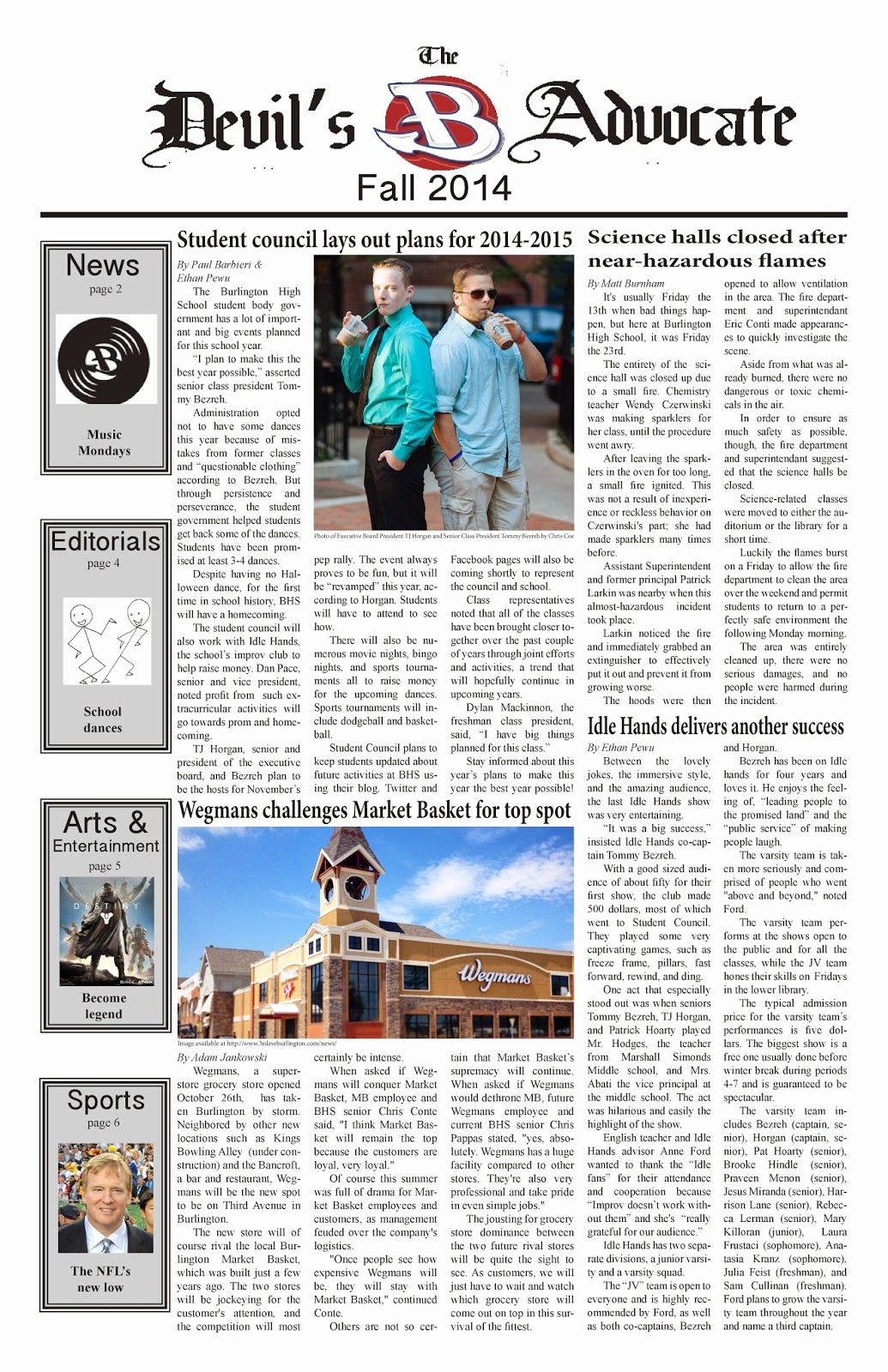 Burlington High School Principal's Blog: The Fall 2014 Edition of The ...