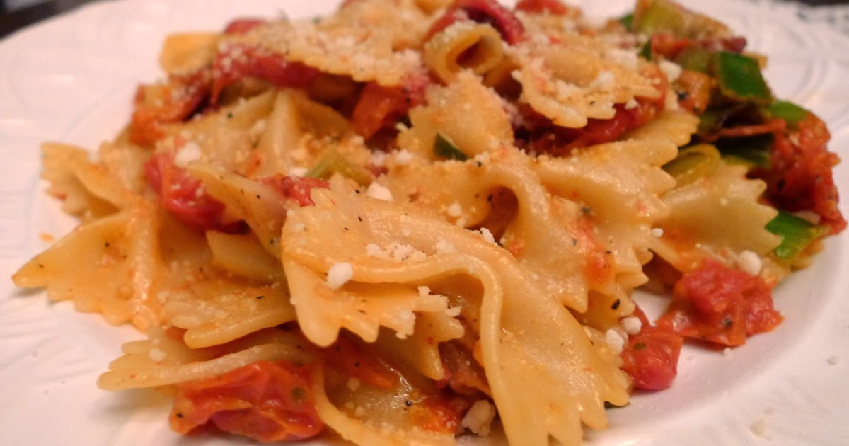 Less Noise, More Green Roasted tomato pasta sauce recipe and winter