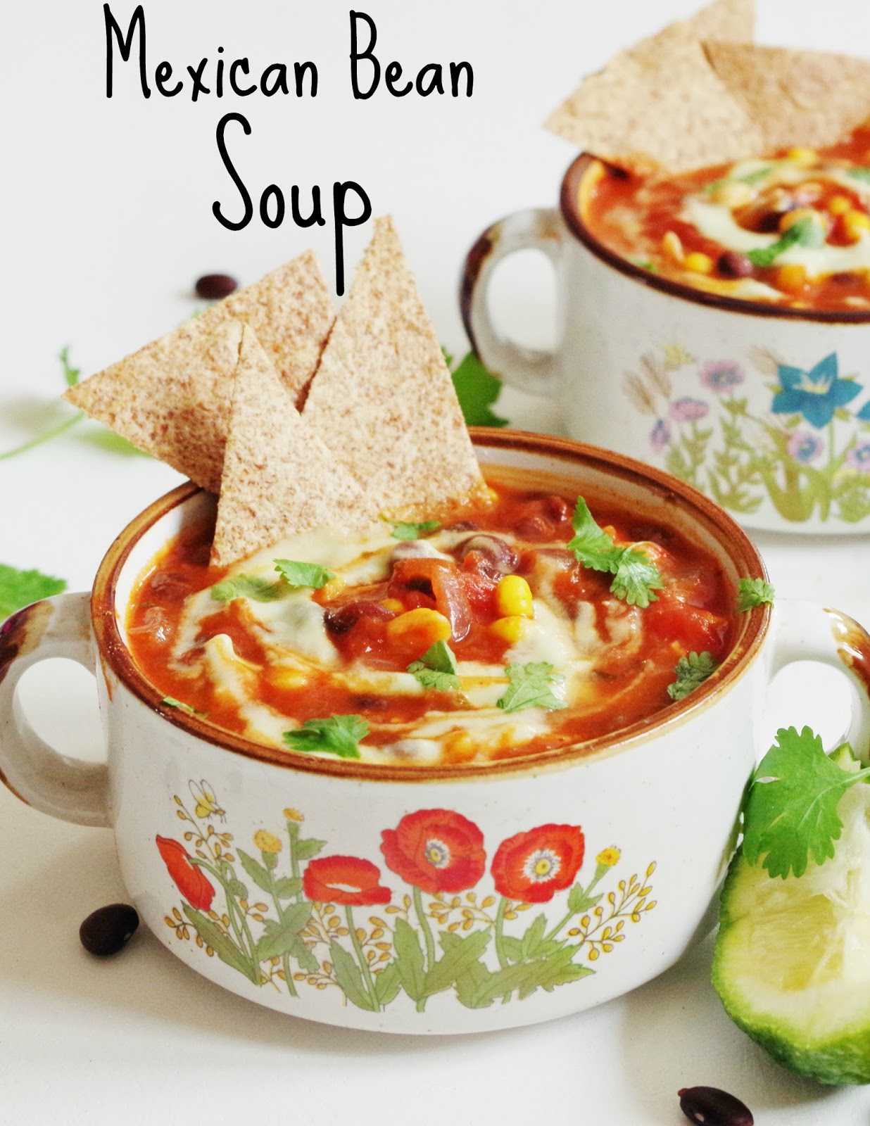 Mexican Bean Soup with Avocado Cream |Euphoric Vegan