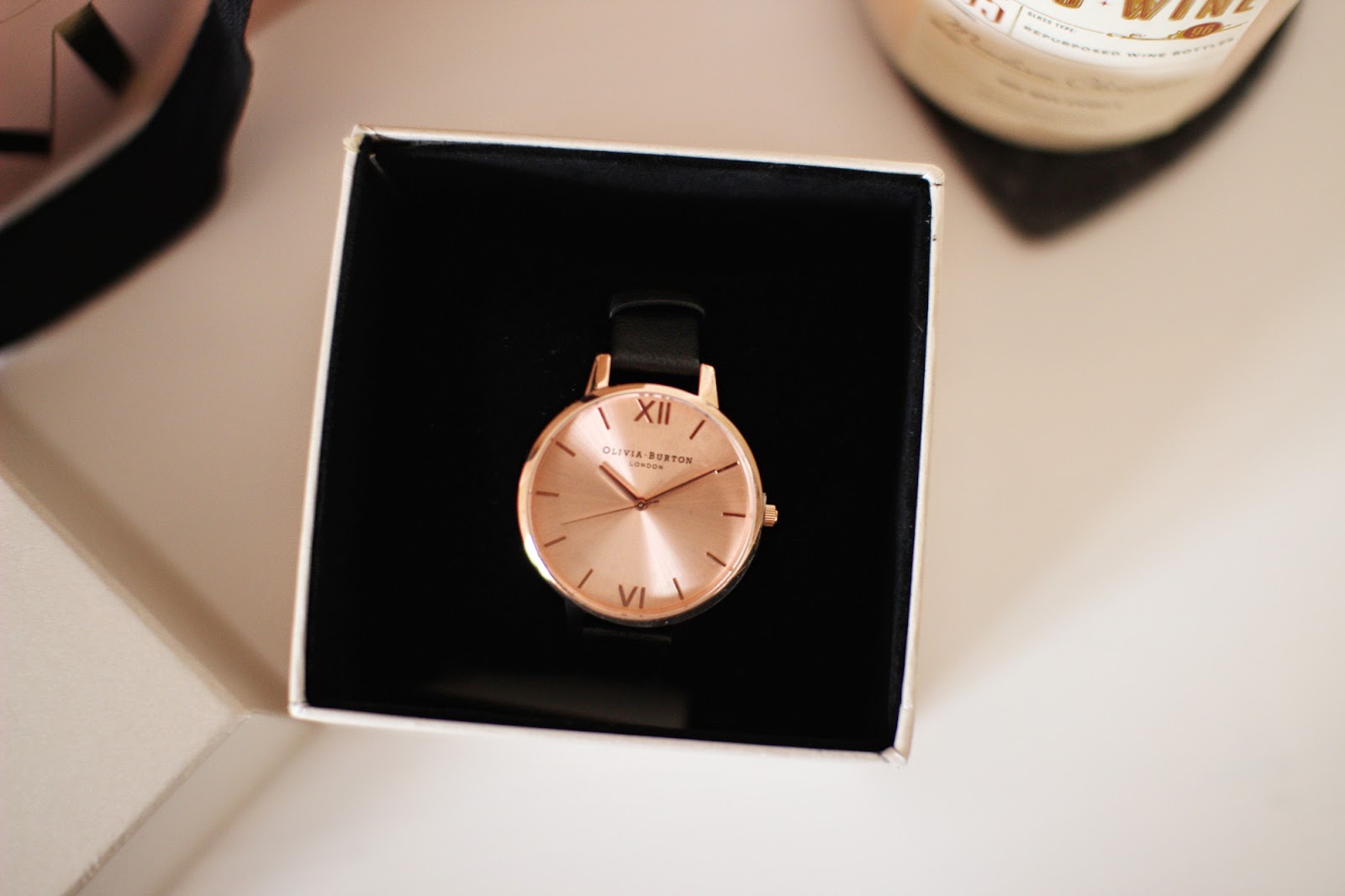 My Beautiful Olivia Burton Big Dial Black And Rose Gold Watch Zoey Olivia