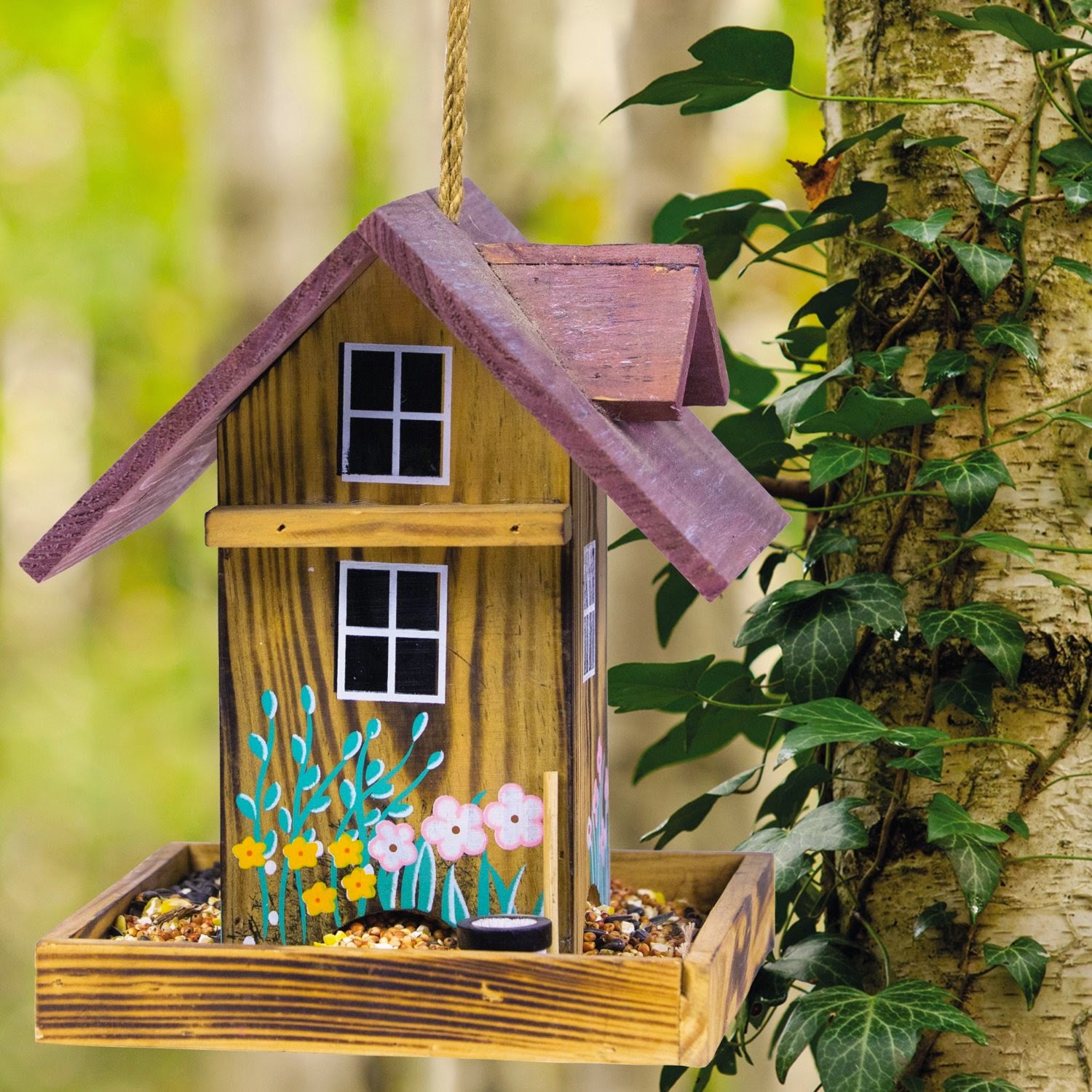 Essential Wildlife Gardening Gifts Gift Of A Decorative Wooden Bird Feeder
