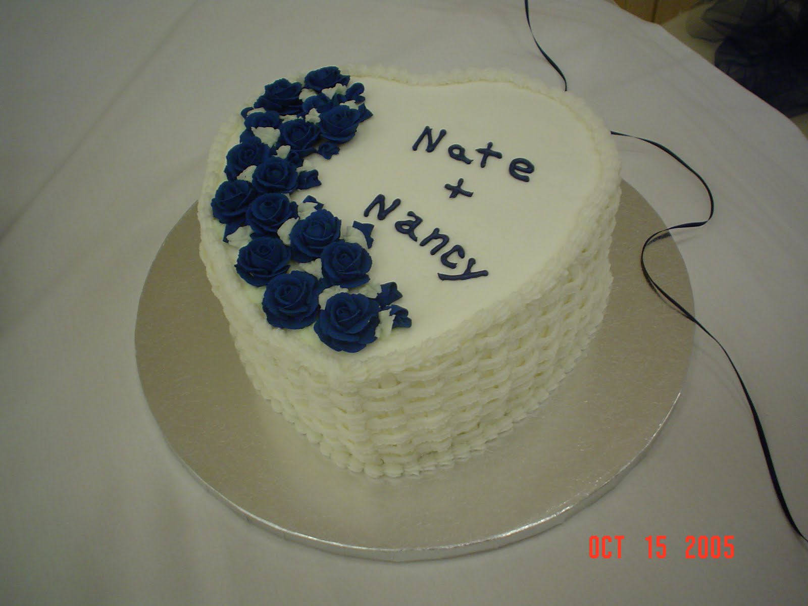 Amee's Creations White Wedding Cake with Pillars