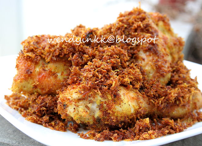 Table for 2.... or more: Chicken Fried in Dry Coconut Sambal~Ayam Kalasan Berseri - Ayam #3