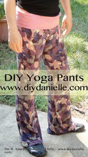 DIY Yoga Pants Yoga Pants in Pink and Purple Camo