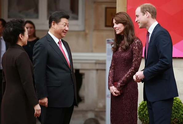 Kate Middleton attends a BAFTA presentation with Chinese President Xi Jinping at Lancaster House